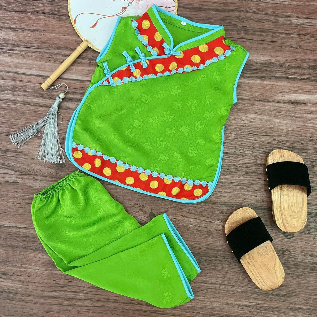 Bà bà Tàu cho bé gái, Tiểu long nữ 7-16kg MÀU NGẪU NHIÊN