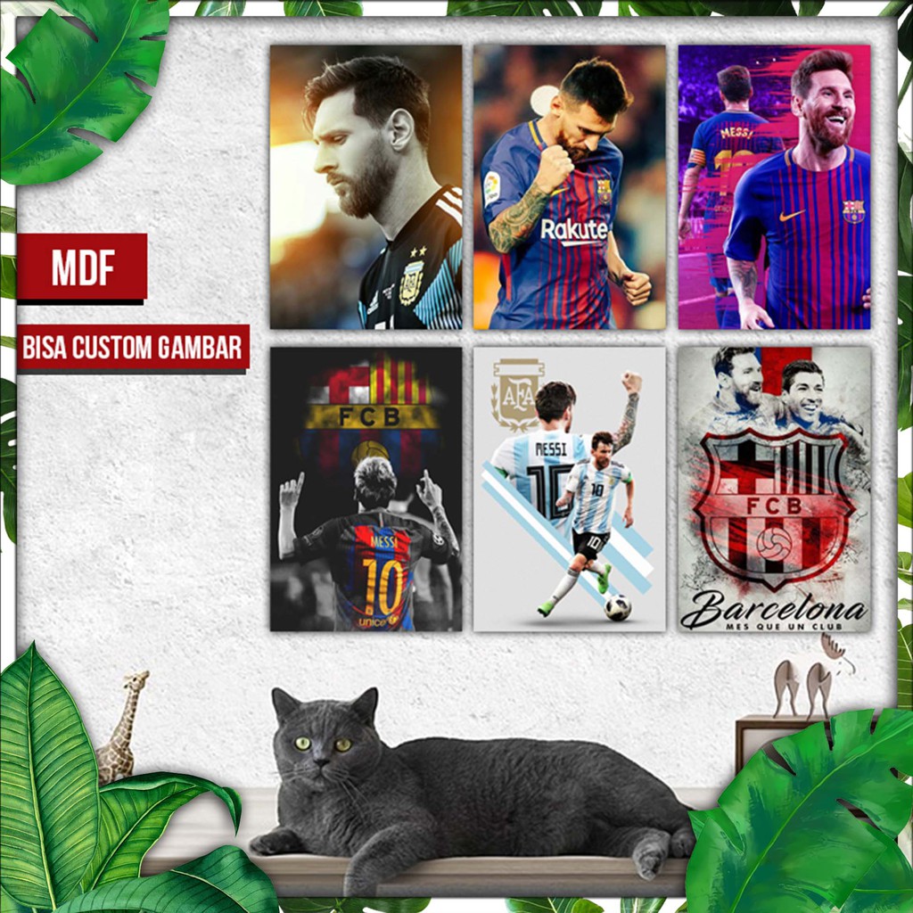 Poster Dán Tường Hình Cầu Thủ Bóng Đá Lionel Messi Mdf03097