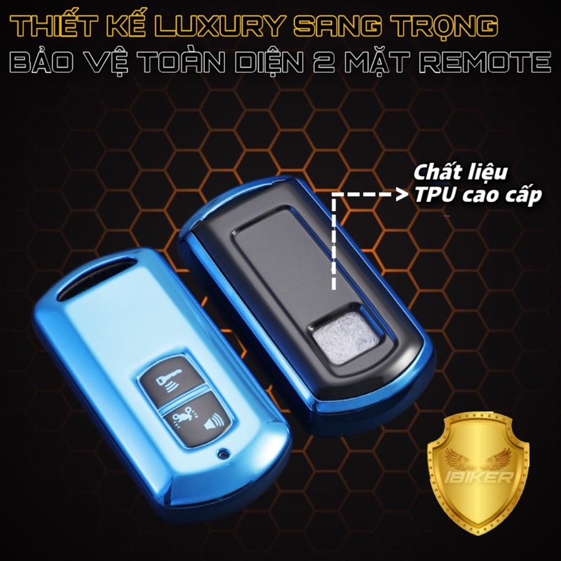 Bọc chìa khoá smartkey TPU LUXURY trang trí, bảo vệ remote 2 nút xe Honda