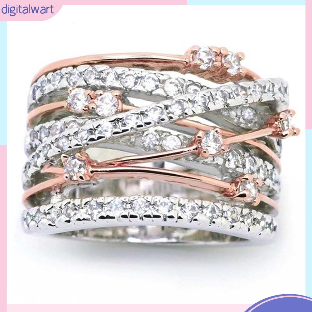 Nhẫn hợp kim đính đá lấp lánh thời trang cho nữ