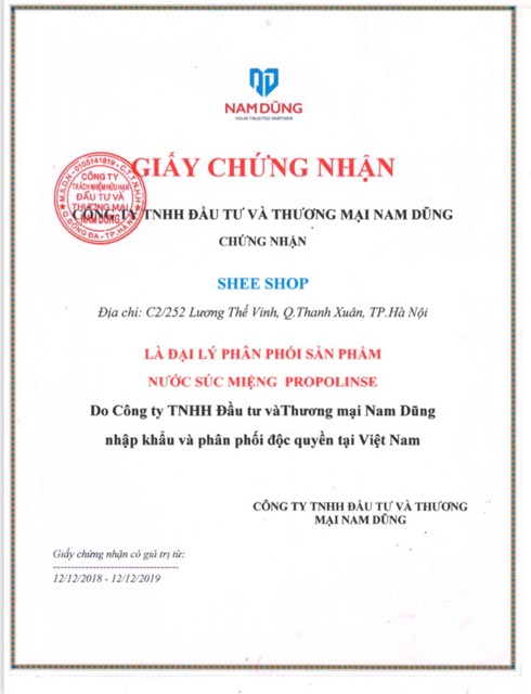 Nước xúc miệng Propolinse Nhật Bản