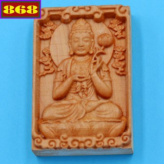 Mặt Phật gỗ ngọc am Đại thế chí bồ tát PBMMG18