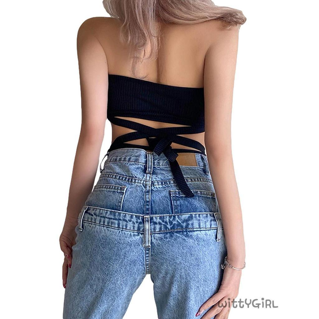 Áo Croptop Hai Dây Màu Trơn Gợi Cảm Thời Trang Cho Nữ | BigBuy360 - bigbuy360.vn