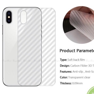 Miếng dán lưng cacbon cho iPhone XS max/ XS/ X/6/7/8/7Plus/ 8 Plus