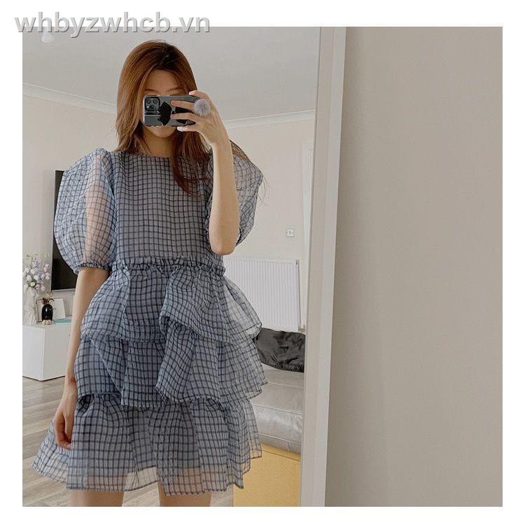 Đầm Voan Dài Tay Với Họa Tiết Ca Rô Xinh Xắn Dành Cho Nữ 2021 | BigBuy360 - bigbuy360.vn