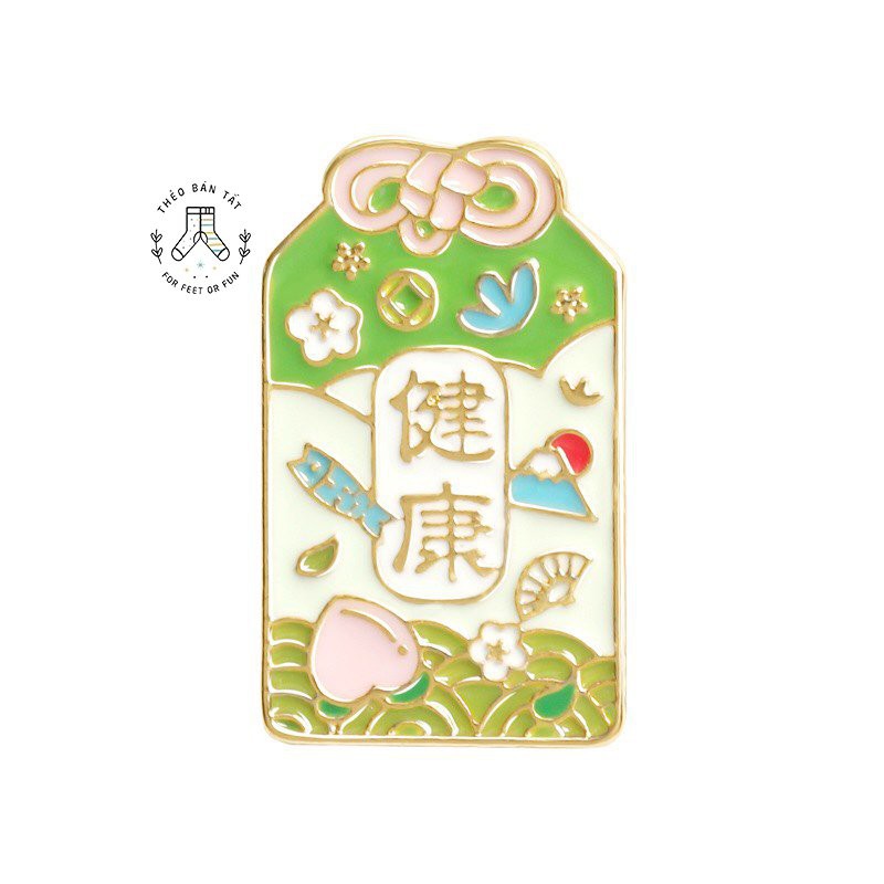 [Thẻo bán "tất"] Label pin cài áo Omamori