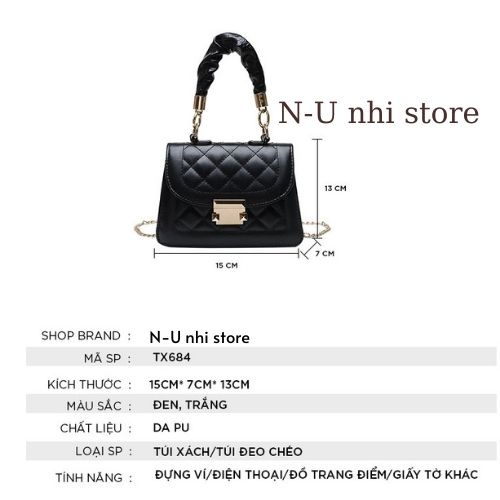 Túi xách nữ đeo chéo thời trang da mềm đi tiệc, du lịch, công sở, đi chơi dễ thương thanh lịch.