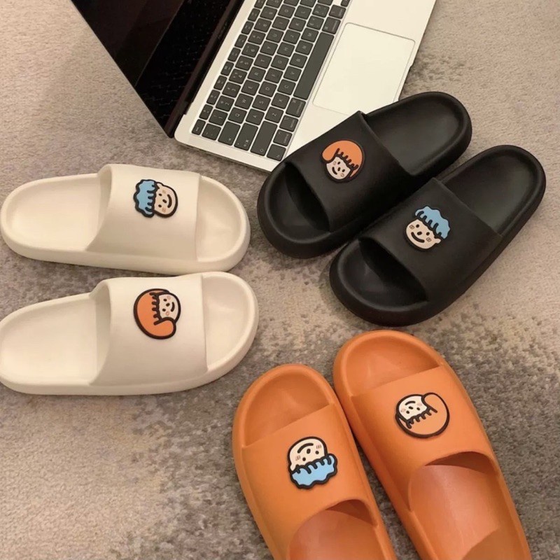 Dép bánh mỳ nữ - dép quai ngang hình gấu kute sieu hot 2022