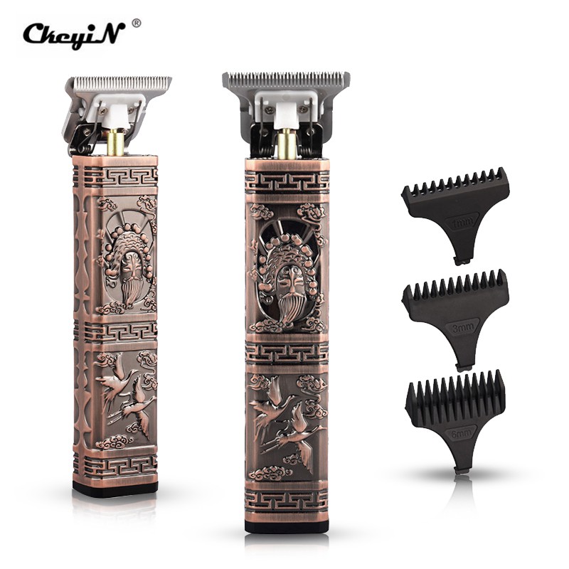 Tông Đơ CkeyiN RC438 Chạy Điện Cắt Tóc Cạo Râu Tạo Đường Viền Cho Nam Có Thể Sạc Lại