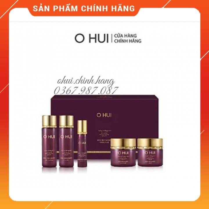 SÉT OHUI AGE RECOVERY 5 MÓN_chống lão hóa OHUI được bổ sung baby collagen