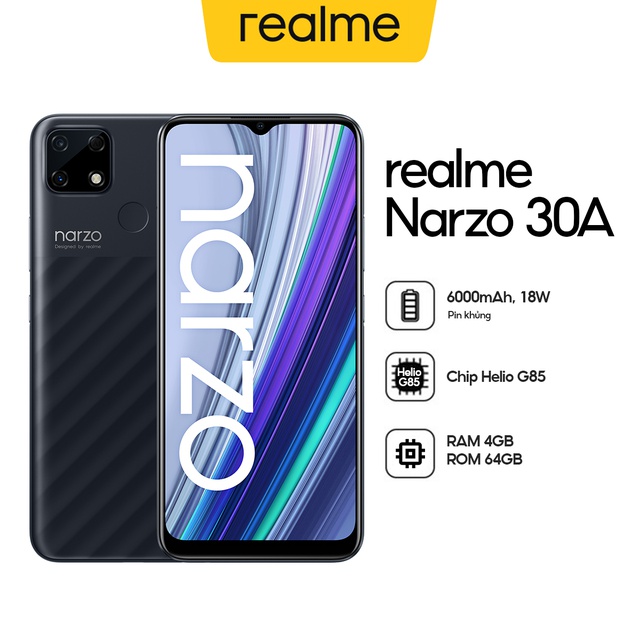 Điện thoại Realme Narzo 30A (4Gb/64Gb) - Hàng Chính Hãng | BigBuy360 - bigbuy360.vn