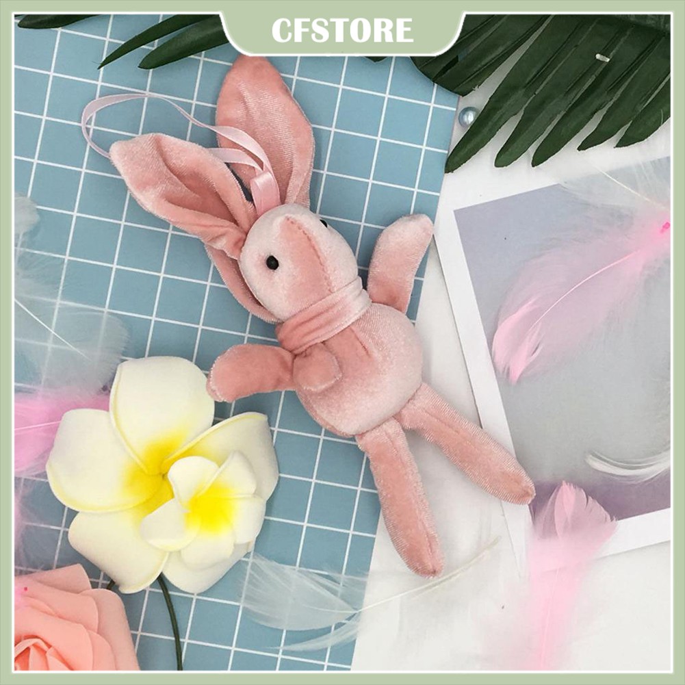 1 Móc Khóa Hình Thỏ Nhồi Bông Đáng Yêu Kích Thước 20cm