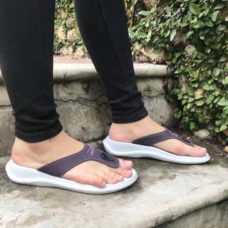 Dép kẹp xỏ ngón Kito Thái Lan YW374 – xám quai tím - Chất liệu mủ cực êm chân, chống trơn trượt đi mưa - TB-D-KEPKITO-XT