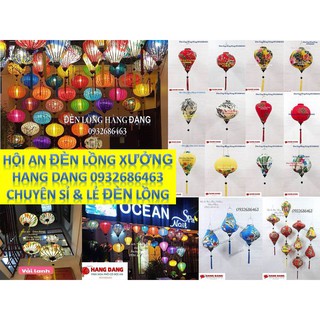Đèn lồng hội an size 30cm,35cm,45cm họa tiết hoa to vải lanh