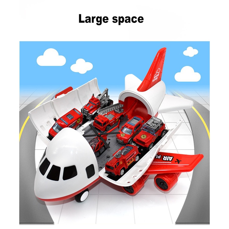 Bộ Đồ Chơi Xe Cứu Hỏa/Máy Bay/Xe Công Trường Bằng Hợp Kim Cho Bé
