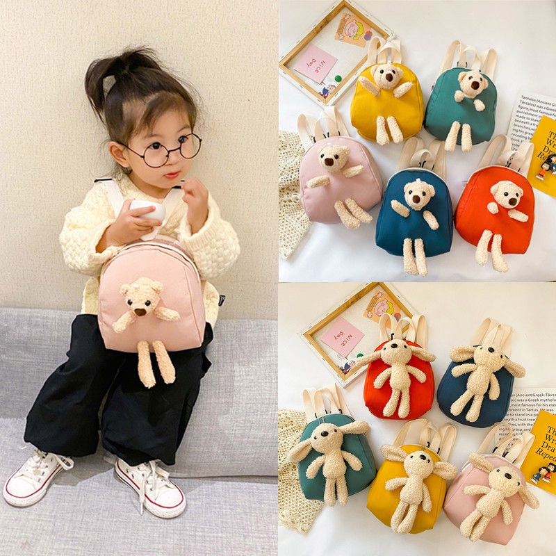 Ba Lô Đi Học Mini Kiểu Hoạt Hình Gấu Công Chúa Dễ Thương Cho Bé Mẫu Giáo