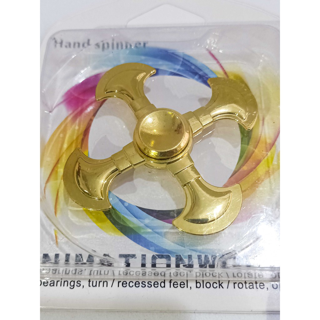 Con Quay Hand Fidget Spinner Kim Loại màu vàng loại đẹp- Con quay spinner