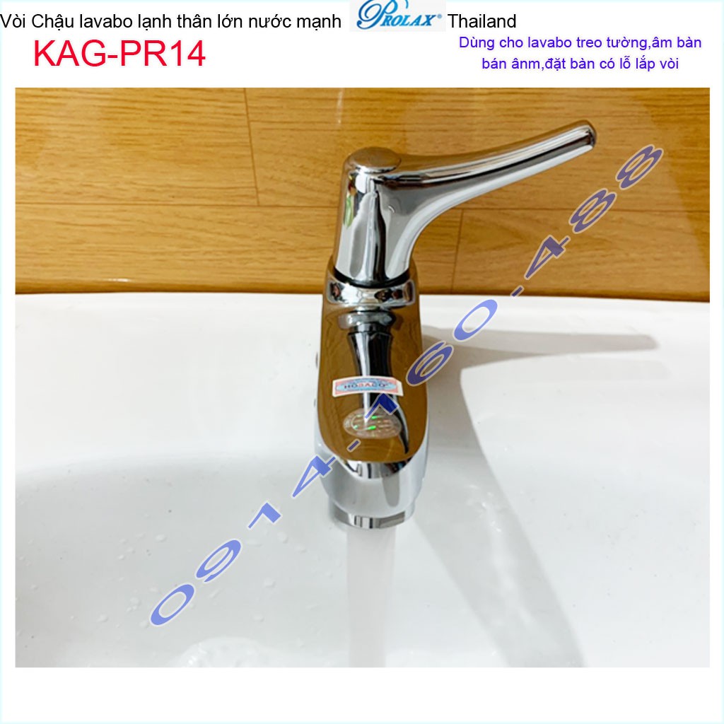 Vòi lavabo Prolax Thailand KAG-PR14, vòi chậu rửa mặt thân lớn nước mạnh sử dụng tốt siêu bền