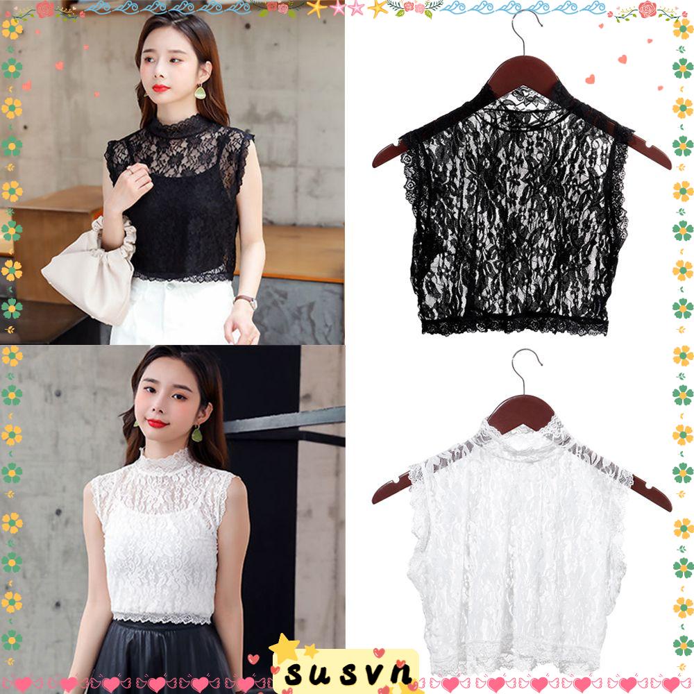 Cổ áo giả có thể tháo rời phong cách vintage thời trang cho nam và nữ