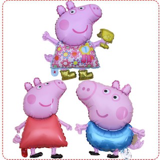 (XẢ KHO) BÓNG TRÁNG NHÔM LỚN HÌNH HEO PEPPA, BONG BÓNG KIẾNG TRANG TRÍ TIỆC