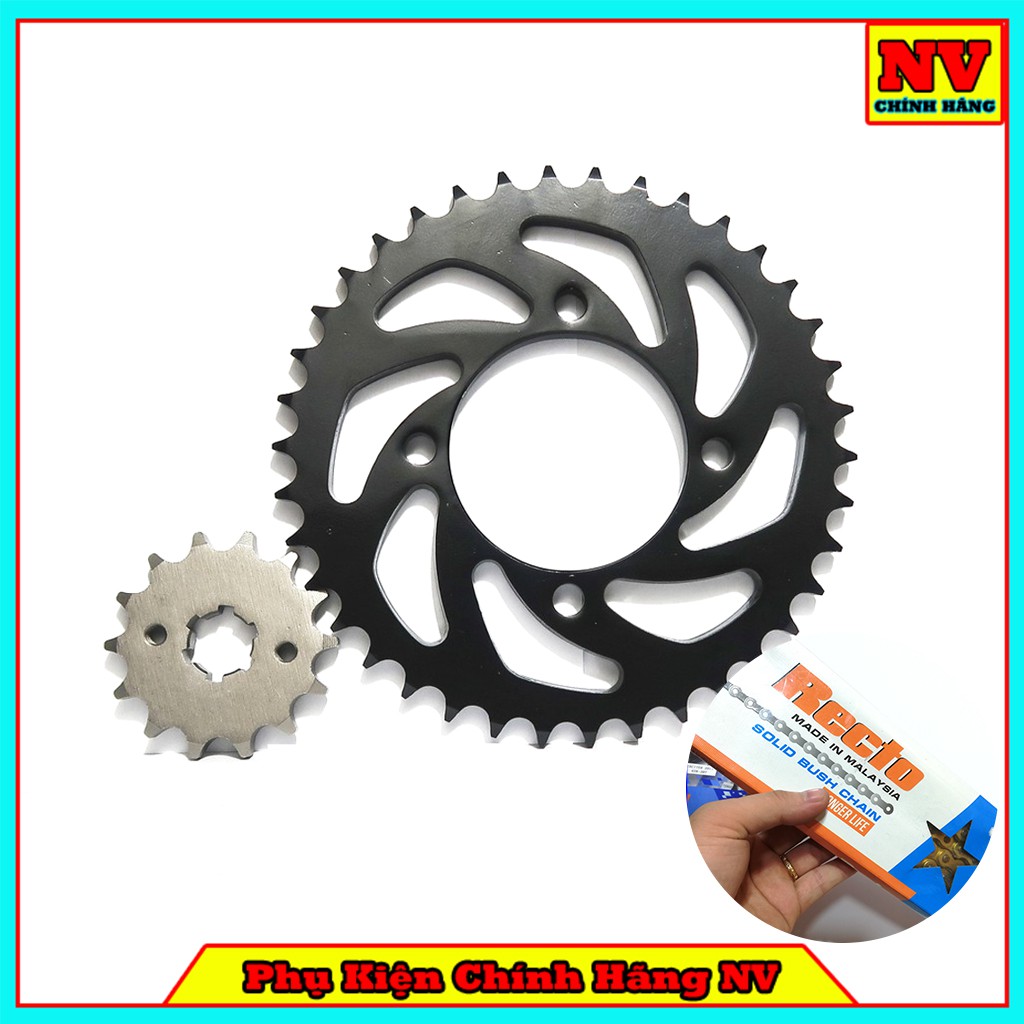 Bộ Nhông Sên Đĩa Chính Hãng Recto Ex135, Ex150, Winner, Sirius