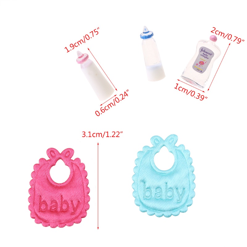 Set 3 Bình Sữa Gội Đầu Đồ Chơi Búp Bê Cho Bé