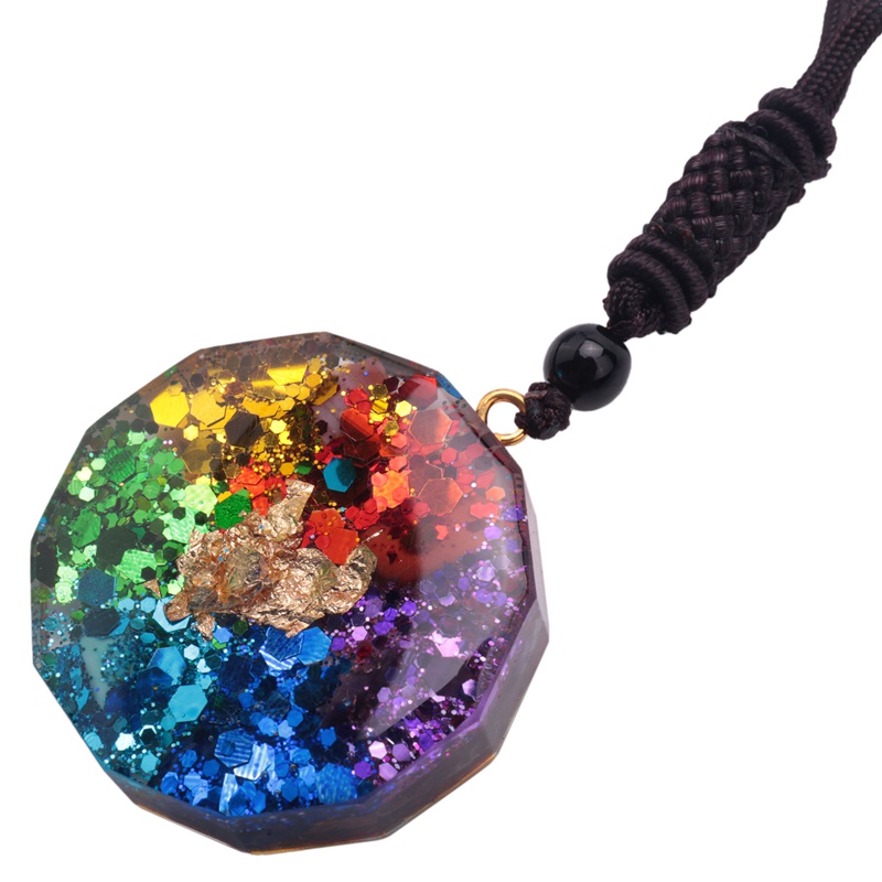 Mặt dây chuyền Orgonite Vòng cổ Sri Yantra, Vòng cổ năng lượng luân xa hình học thiêng liêng Vòng cổ năng lượng , Vòng cổ thiền định và cầu nguyện