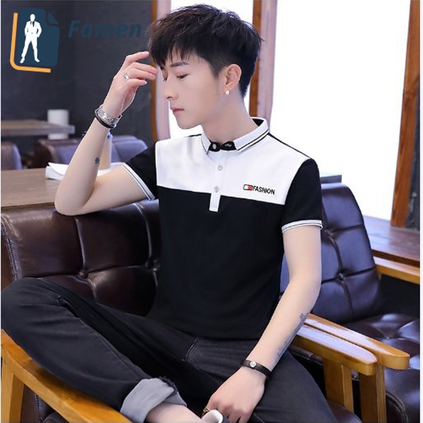 Áo Thun Nam đẹp và thời trang cổ bẻ có viền tại shop Famen | BigBuy360 - bigbuy360.vn
