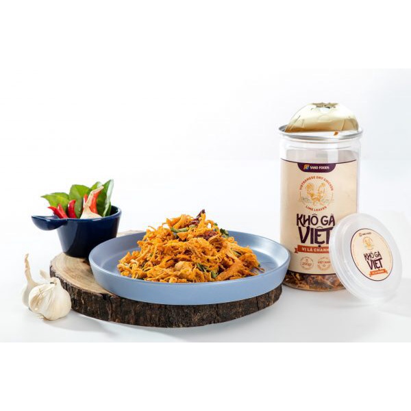 Khô Gà Việt Vị Lá Chanh 200g SAKO FOODS - Sản Phẩm Đạt OCOP 4 sao