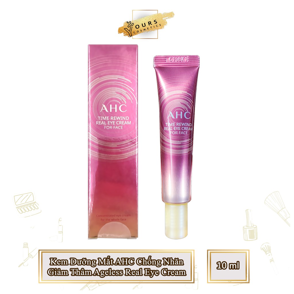 [Auth Hàn - Mẫu Mới 2020] Kem Dưỡng Mắt AHC Chống Nhăn Giảm Thâm Ageless Real Eye Cream 10ml