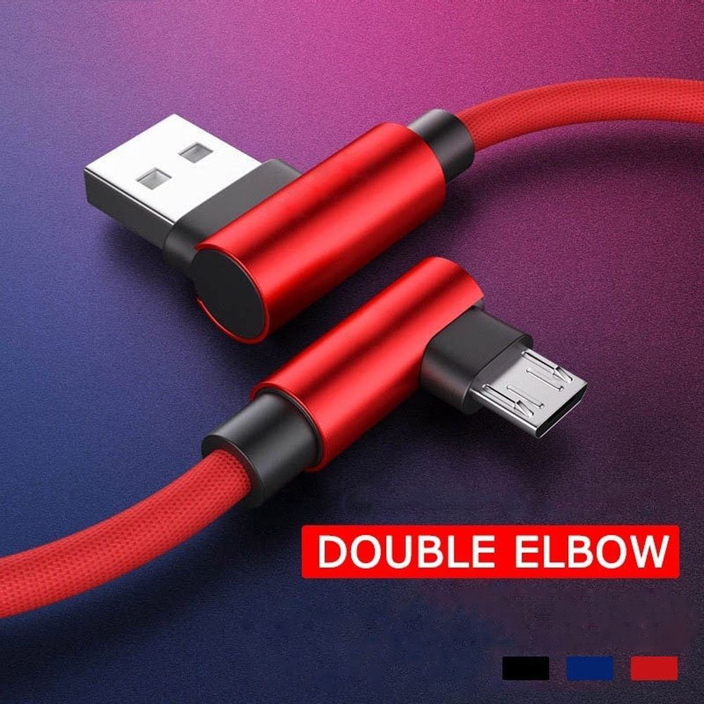 Dây Cáp Sạc Nhanh Micro Usb 1m 2.4a 90 Độ Tiện Dụng