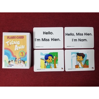 Flashcard Tiếng Anh lớp 3 (A5 -2mặt ) A5-1mặt