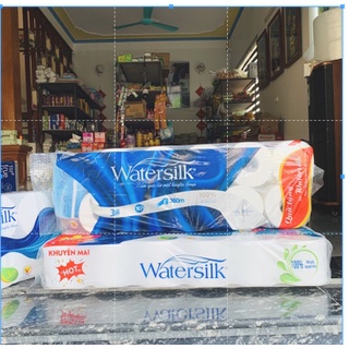 Giấy vệ sinh watersilk bịch 10 cuộn tặng 2 cuộn