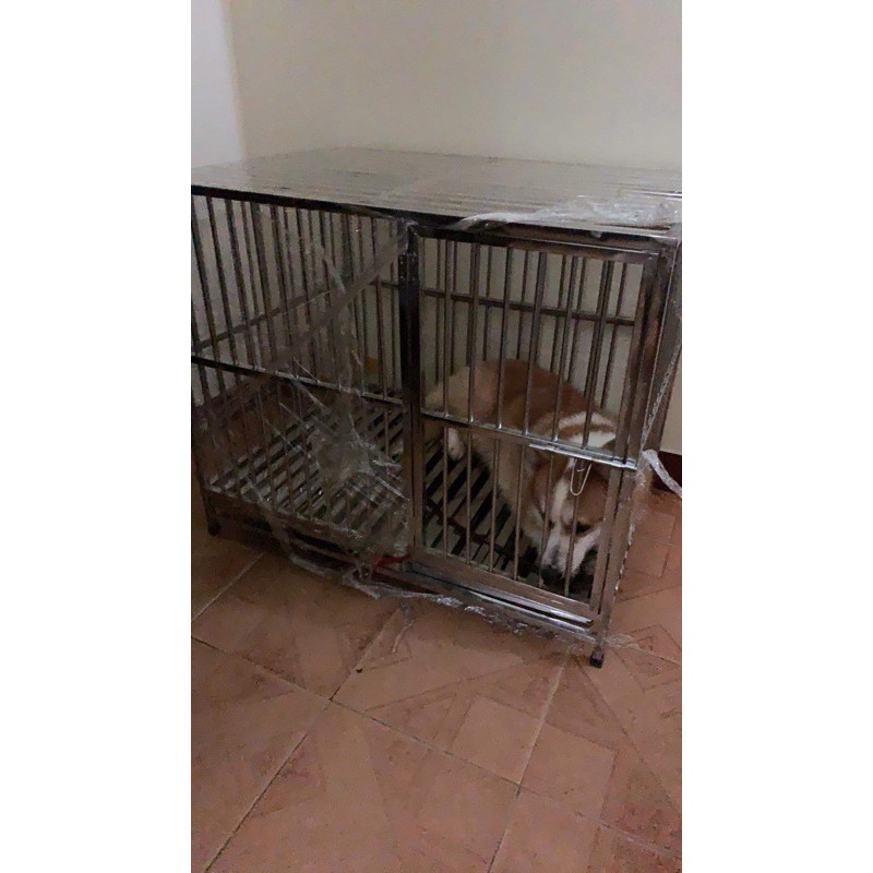 0899166686 Chuồng inox cho chó mèo Lớn 83x60x70cm
