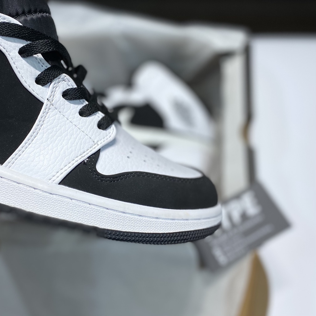 Giày sneaker | jordan 1 mid white black  bản 1:1 .