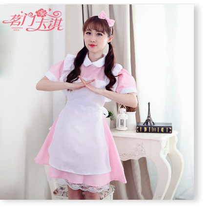 Trang Phục Nữ Alice In Wonderland Trang Phục Lolita Dress Maid Cosplay Tay Ngắn Hầu Gái Váy Maxi