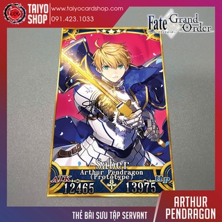 Thẻ bài custom card bánh xốp Fate/Grand Order FGO để sưu tầm Arthur Pendragon