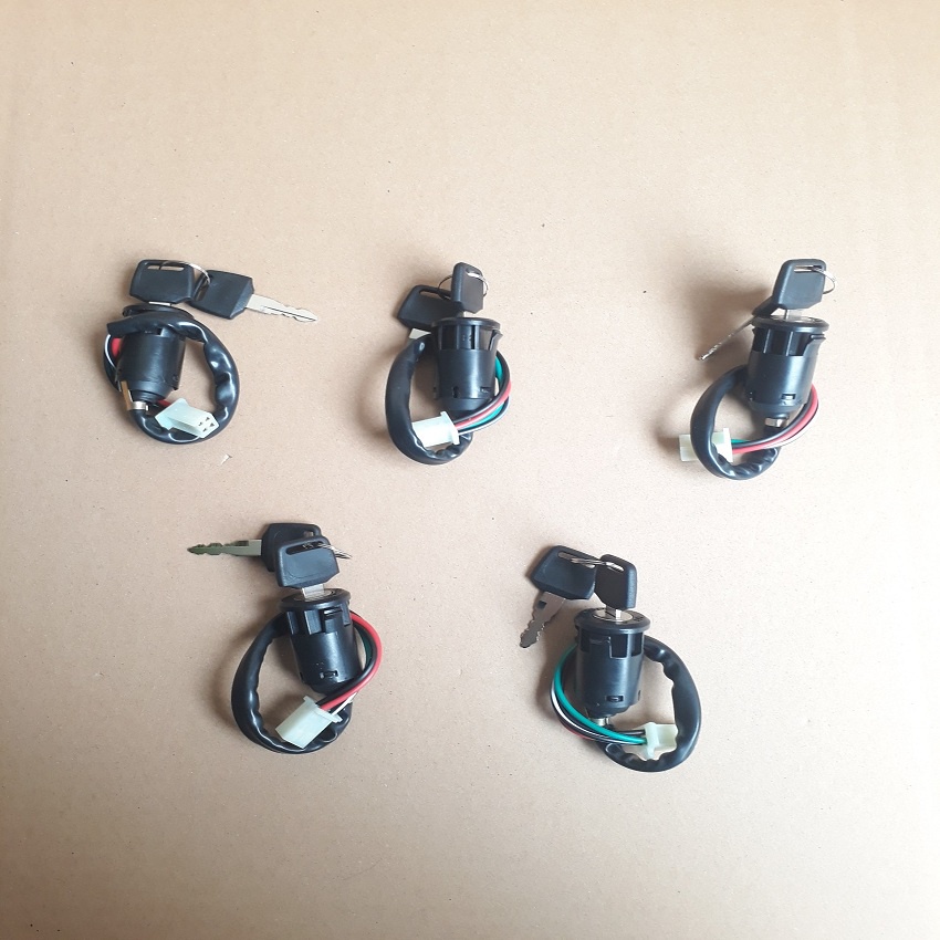 Ổ khóa điện xe máy chìa cạnh gắn độ các dòng xe classic Cafe Racer Tracker Win 67 Dream Cub 81 82 và các loại xe