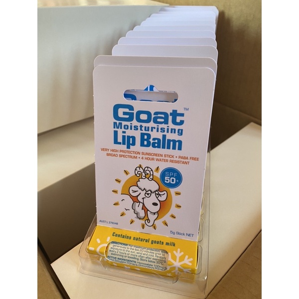 Son dưỡng môi chống nắng SPF50 Goat moisturizing lip balm 5g