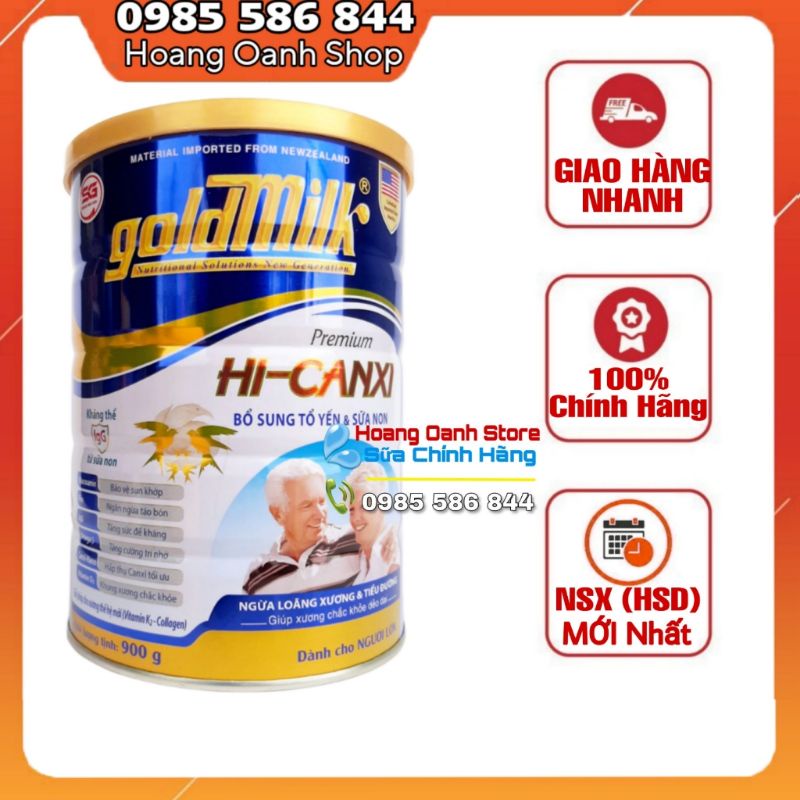 SỮA CHO NGƯỜI GIÀ Goldmilk HiCanxi Ngăn ngừa Loãng Xương Tiểu Đường