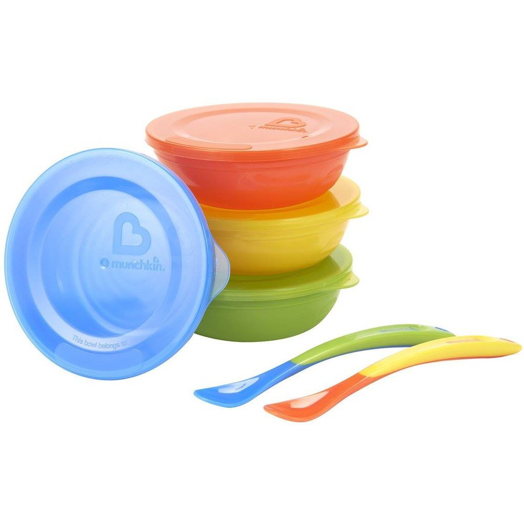 Set chén muỗng Munchkin và nắp