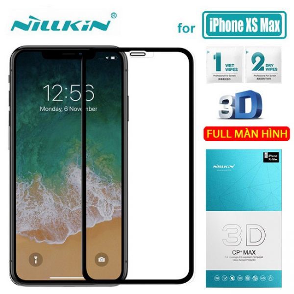 Kính cường lực iphone XS MAX Nillkin 3D CP+ Max Full màn hình