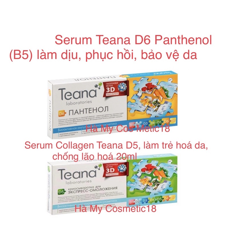 Serum Teana  D6 Panthenol (B5) giúp làm dịu, phục hồi, cấp ẩm và bảo vệ da