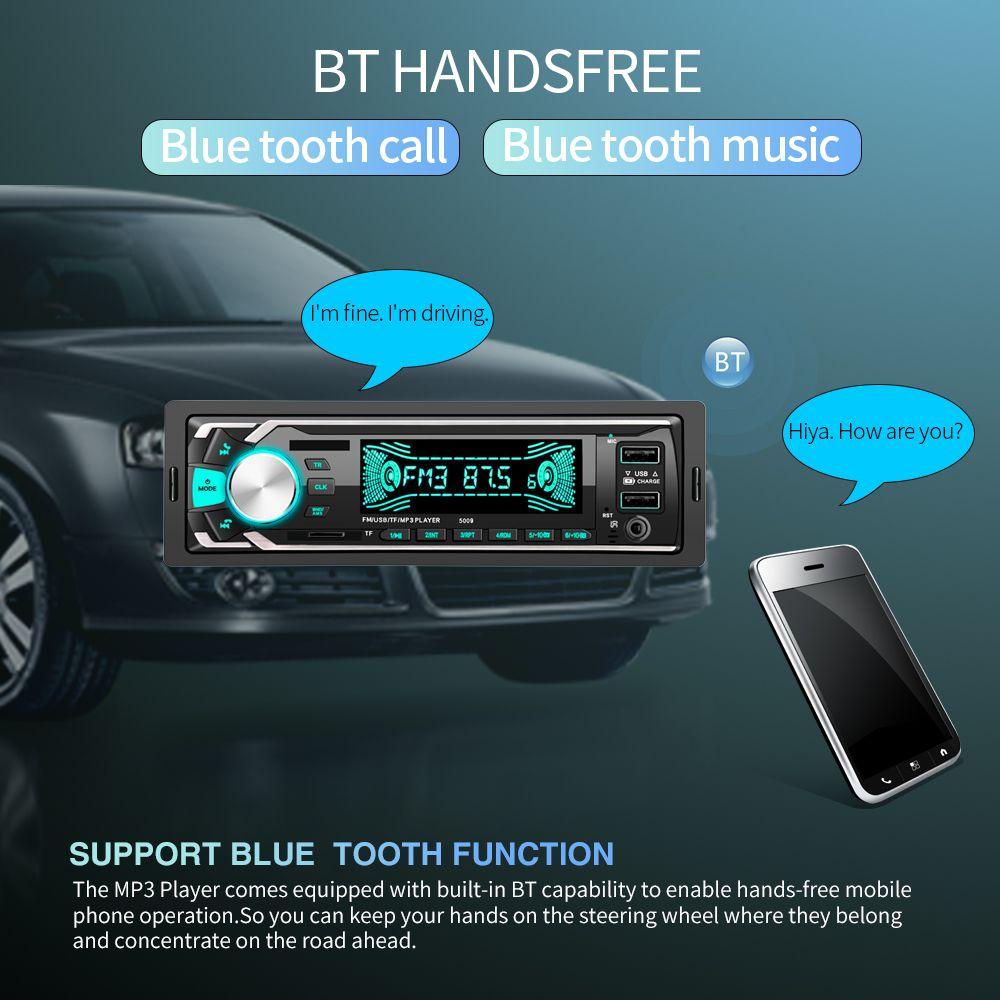 MYRONGVN Máy Nghe Nhạc MP3 / Điện Thoại Rảnh Tay Tích Hợp Đài Fm Gắn Bảng Điều Khiển Xe Hơi