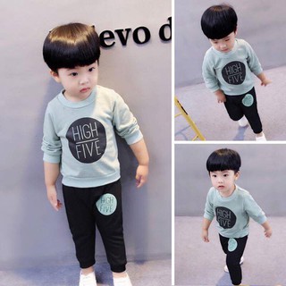 [RẺ VÔ ĐỊCH]Bộ cotton cho bé hình highfive
