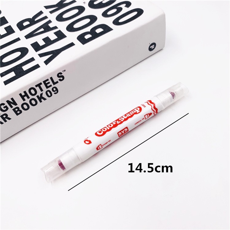 Bút dạ quang RUIXIANG hai đầu 8 màu dễ giặt dành cho trẻ em