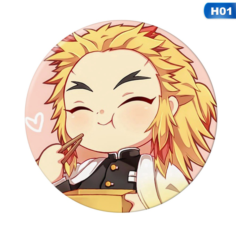 flowersqueen Ghim Cài Áo Kim Loại Nhiều Lớp In Hình Nhân Vật Anime