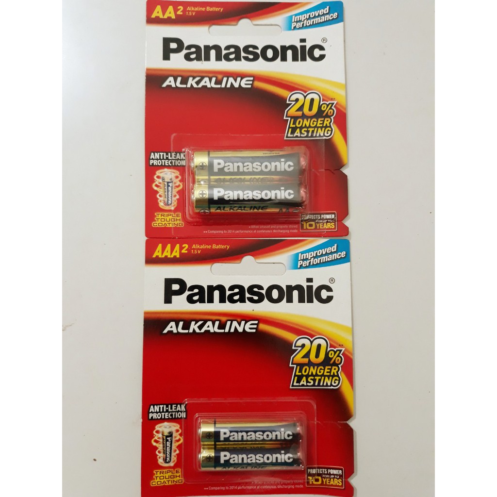 Pin AA Panasonic Alkaline 1.5v Vỉ 2 Viên LR06T/2B