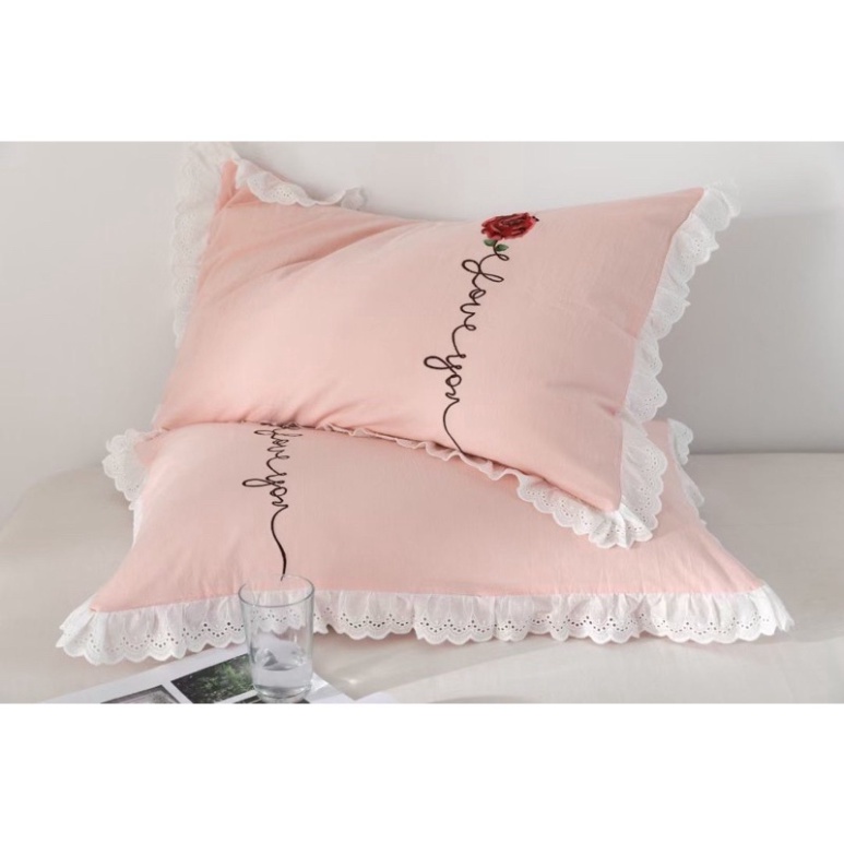 Vỏ Gối Nằm Cotton Mát Thấm Hút Mồ Hôi Tốt Kháng Khuẩn, Chống Ẩm Mốc Kích Thước 48x74 Giá rẻ