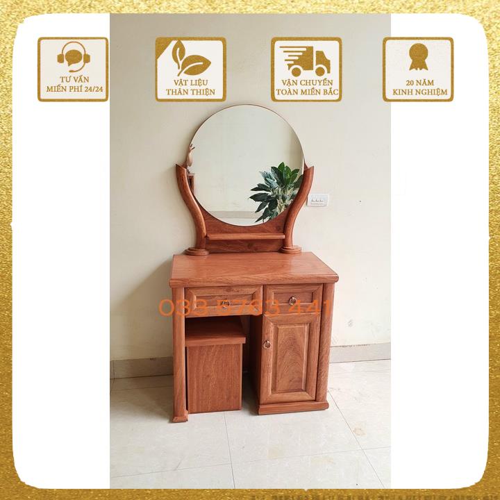 Bàn trang điểm hương đá 80x40cm kèm ghế ngồi